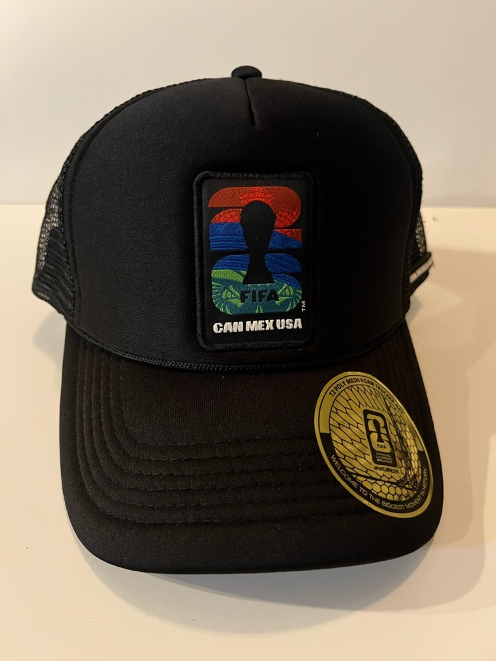 FIFA CAN MEX USA Black Trucker Hat